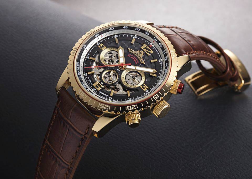 Automatic Barbados by Pionier Germany GM-509-3 | Gold |